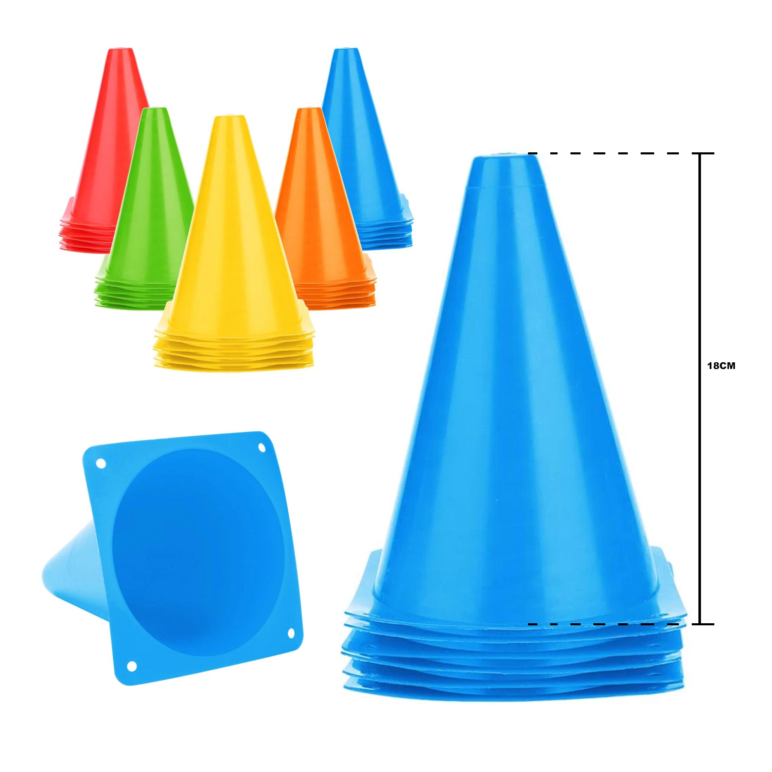 PACK DE 10 CONOS FORCE DEPORTIVOS 18 CM - 2