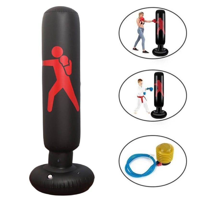 SACO DE BOXEO FORCE INFLABLE CON BOMBÍN - 2