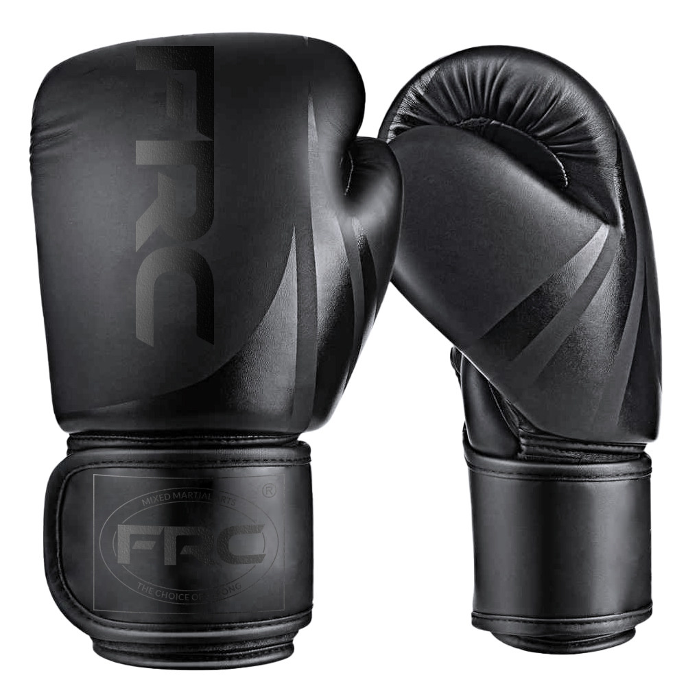 GUANTES DE BOXEO NEGRO 10 ONZAS - 1