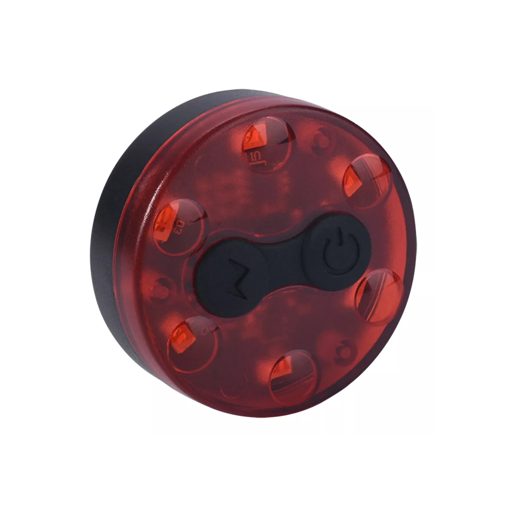 LUZ LED FORCE REDONDA PARA BICICLETA RECARGABLE ROJA - 1