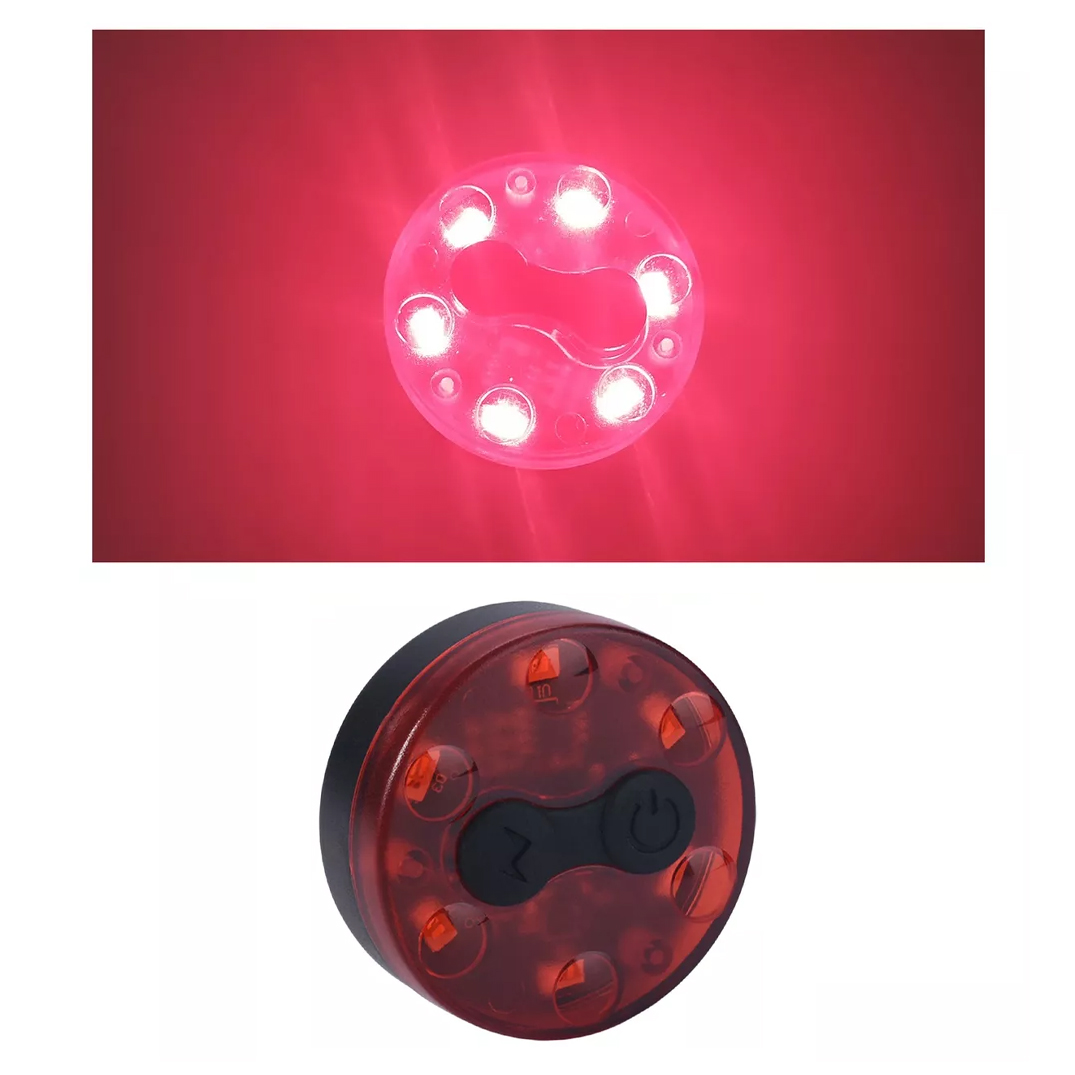 LUZ LED FORCE REDONDA PARA BICICLETA RECARGABLE ROJA - 3
