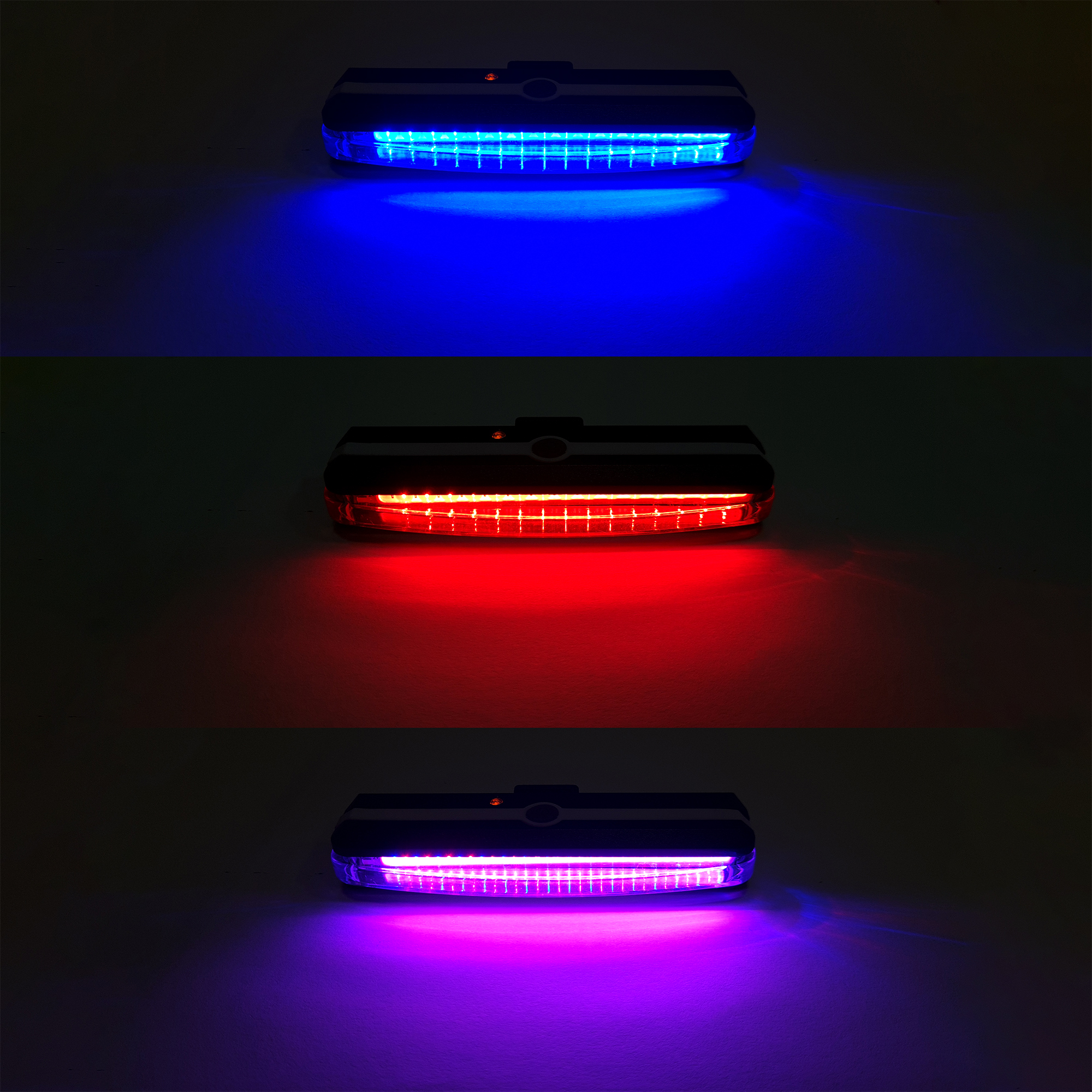 LUZ TRICOLOR LED FORCE PARA BICICLETA AZUL/ROJO/ROSADO - 4