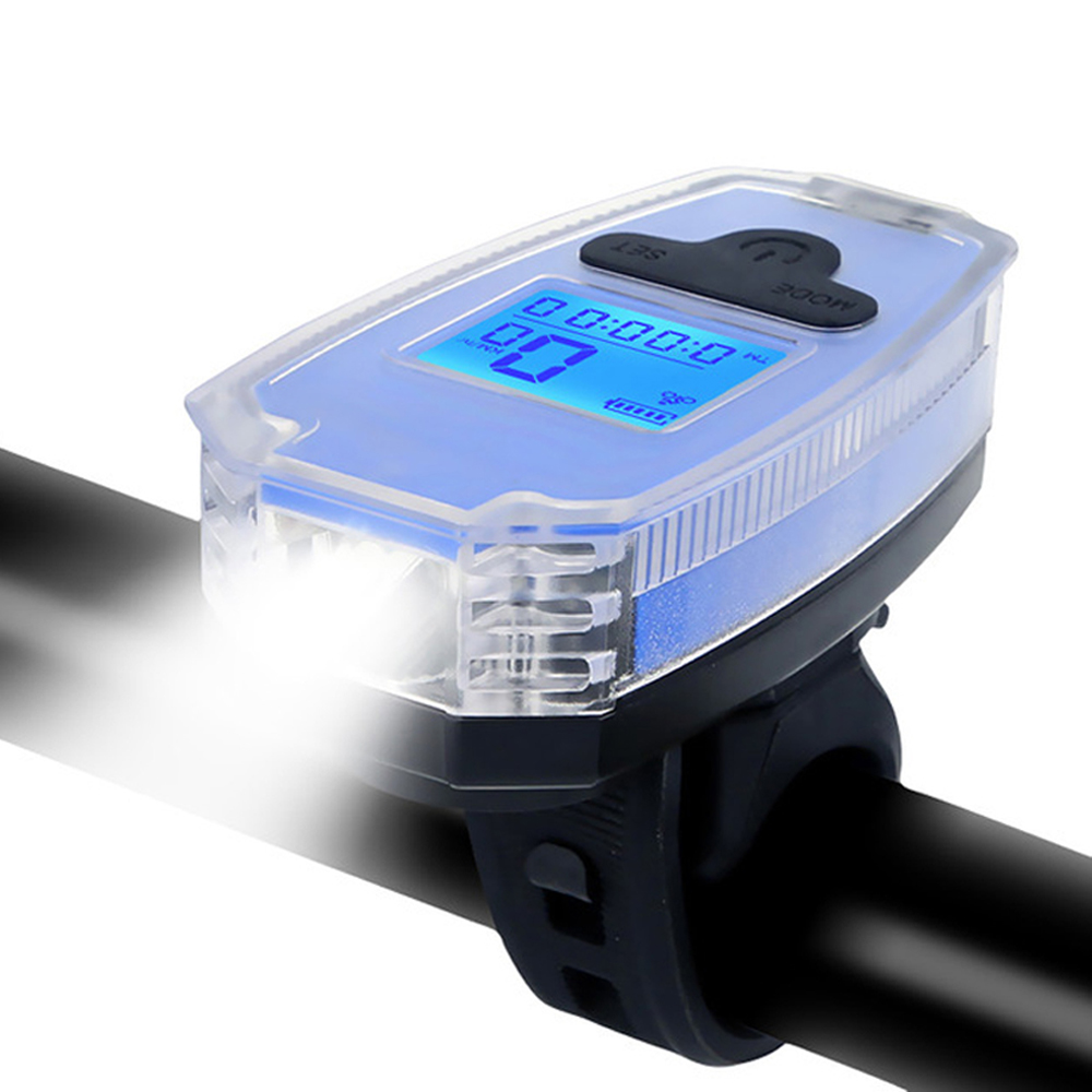 LUZ LED FORCE PARA BICICLETA CON ODOMETRO Y BOCINA RECARGABLE - 2