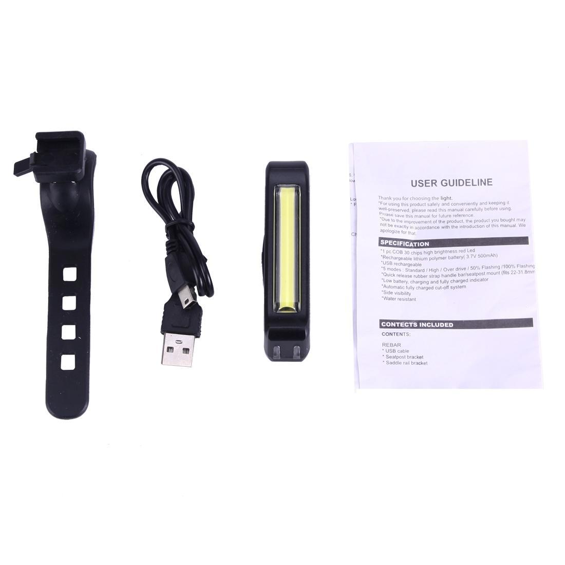 LUZ LED FORCE PARA BICICLETA ROJO/BLANCO - 4