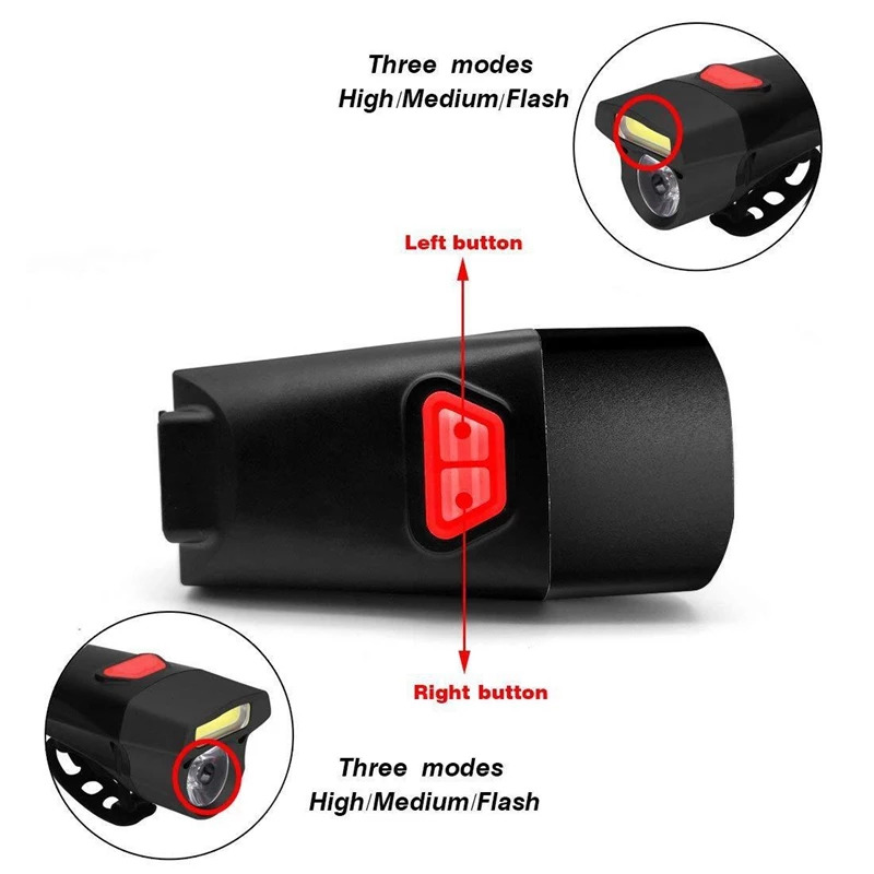LUZ LED BLANCA FORCE DOBLE PARA BICICLETA 300 LÚMENES - 4