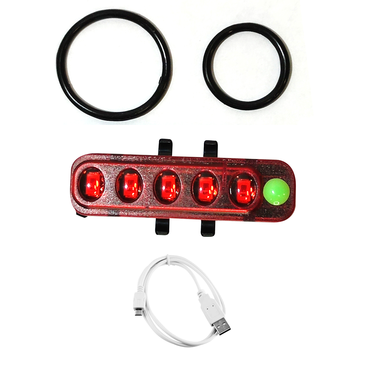 LUZ LED FORCE CMP-518 2 UNIDADES ROJA PARA BICICLETA 5 LED - 2