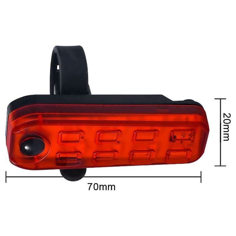 LUZ LED FORCE CMP521 PARA BICICLETA ROJO 8 LED - 2