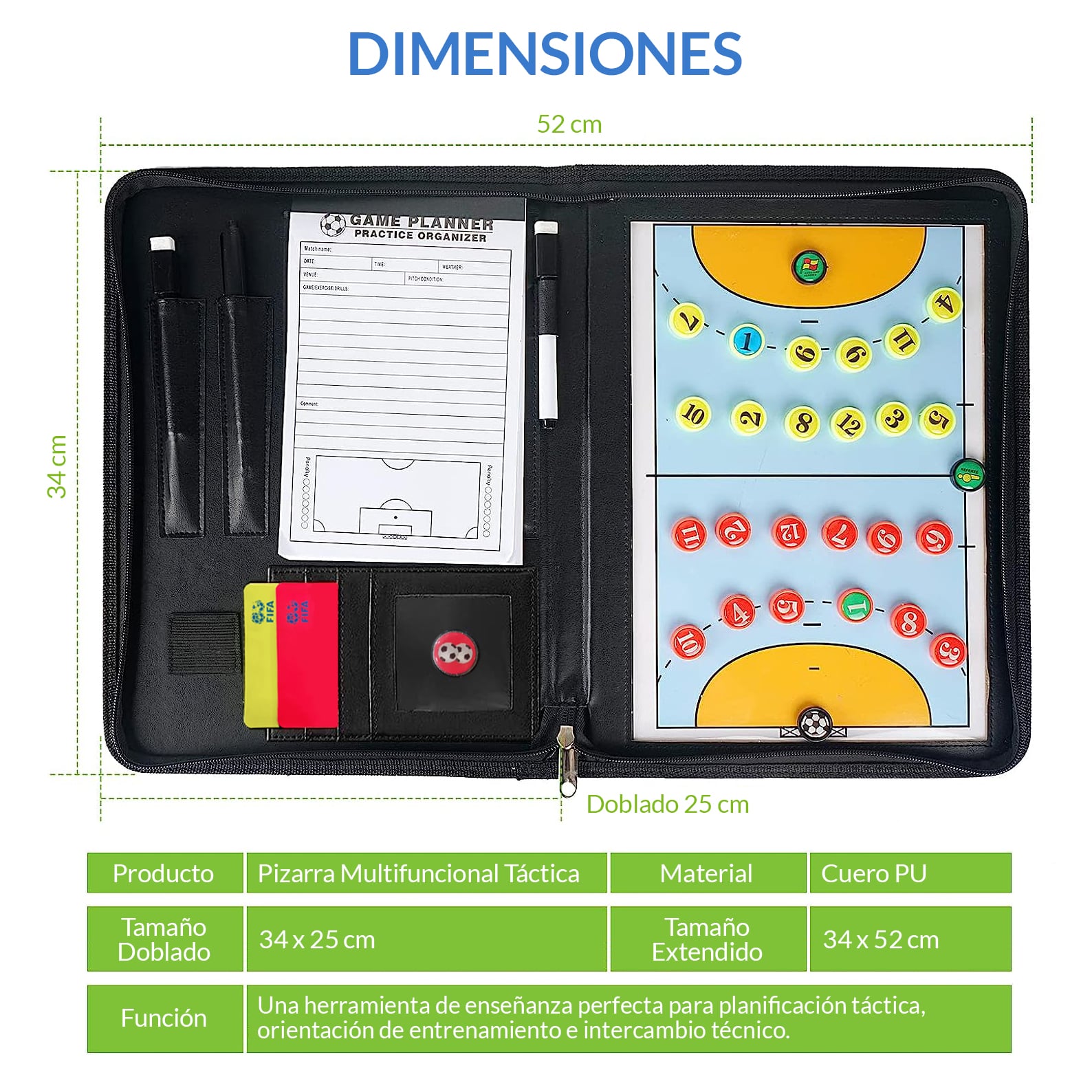 TABLERO ENTRENADOR FORCE PARA FÚTBOL HÁNDBOL BÁSQUETBOL Y VÓLEIBOL - 4