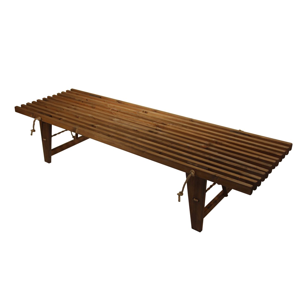 BANCA FORCE DAYBED FINLANDESA 1.90M MADERA PINO EUROPEO CASTAÑO ACEITADO USO INTERIOR Y EXTERIOR - 1