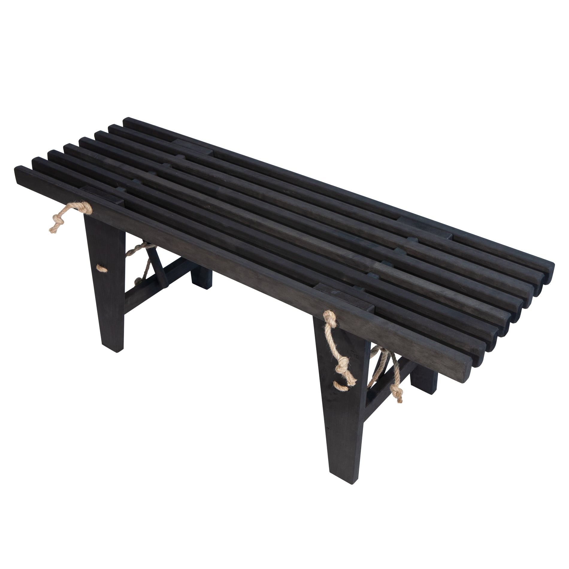 BANCA FORCE ECOBENCH 120 FINLANDESA 1.20 M MADERA ALISO NEGRO ACEITADO USO INTERIOR Y EXTERIOR - 1