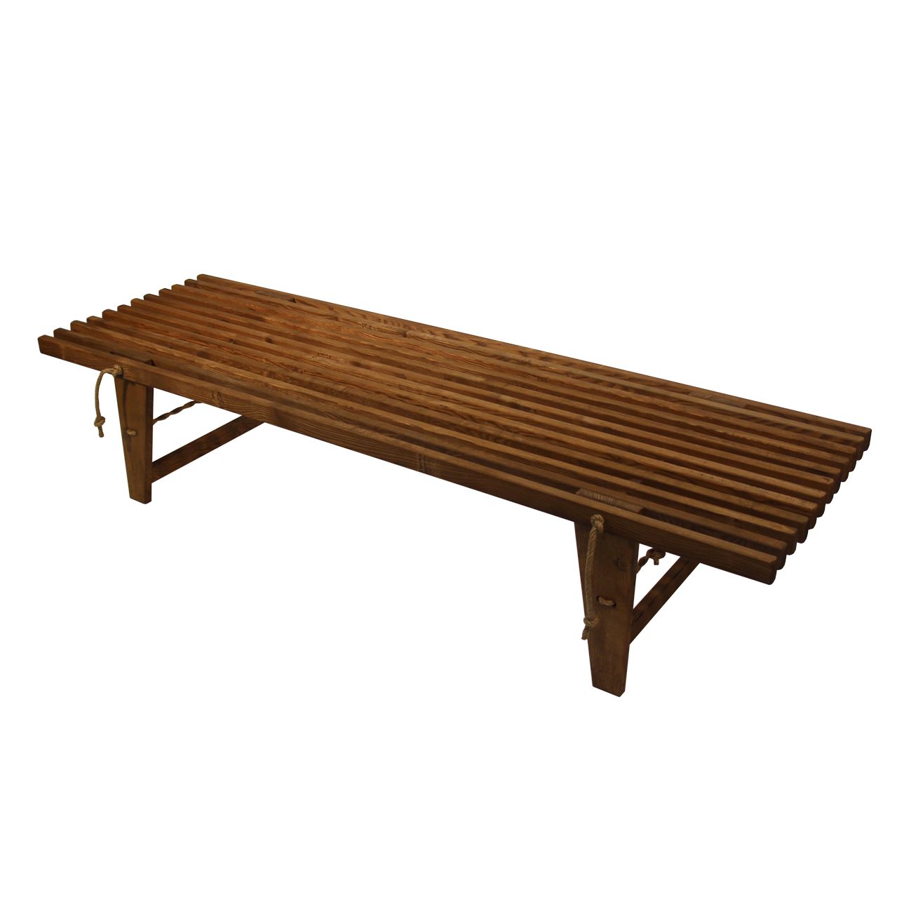 BANCA FORCE DAYBED FINLANDESA 1.90 M MADERA FRESNO CASTAÑO ACEITADO USO INTERIOR Y EXTERIOR - 1