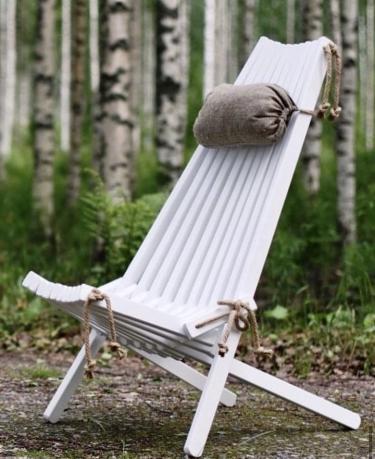 SILLA FORCE KENTUCKY FINLANDESA PINO SILVESTRE EUROPEO BLANCO ACEITADO REPOSERA TERRAZA - 4