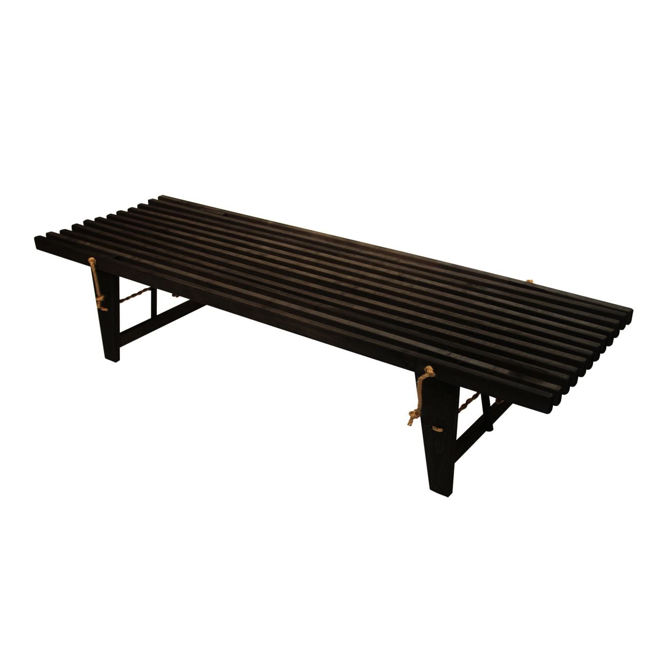 BANCA FORCE DAYBED FINLANDESA 1.90 M MADERA ALISO NEGRO ACEITADO USO INTERIOR Y EXTERIOR - 1