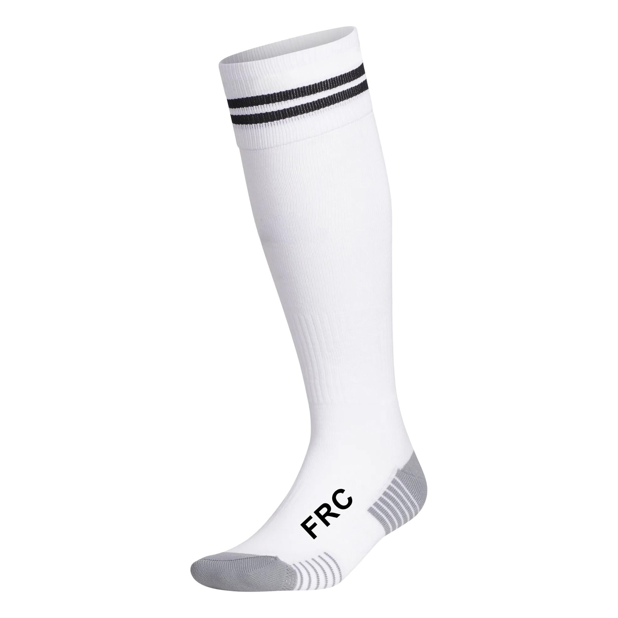 2 PARES MEDIAS DEPORTIVAS FUTBOL UNISEX FORCE BLANCAS CON LÍNEAS FRC ADULTO - 1
