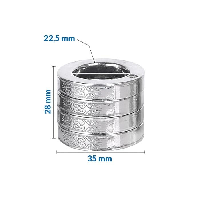 ANILLOS DEFENSA PERSONAL FORCE ACERO TIPO MANOPLA 4 DEDOS - 2