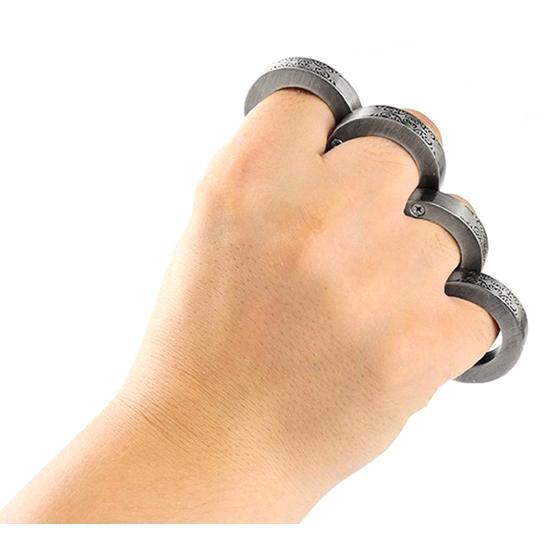 ANILLOS DEFENSA PERSONAL FORCE ACERO TIPO MANOPLA 4 DEDOS - 3
