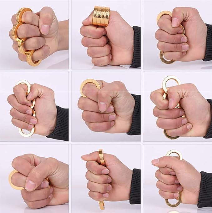 ANILLOS DEFENSA PERSONAL FORCE ACERO TIPO MANOPLA 4 DEDOS - 4
