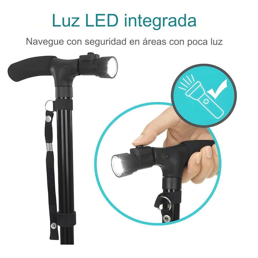 BASTÓN FORCE ORTOPÉDICO PLEGABLE CON LUZ AJUSTABLE - 3