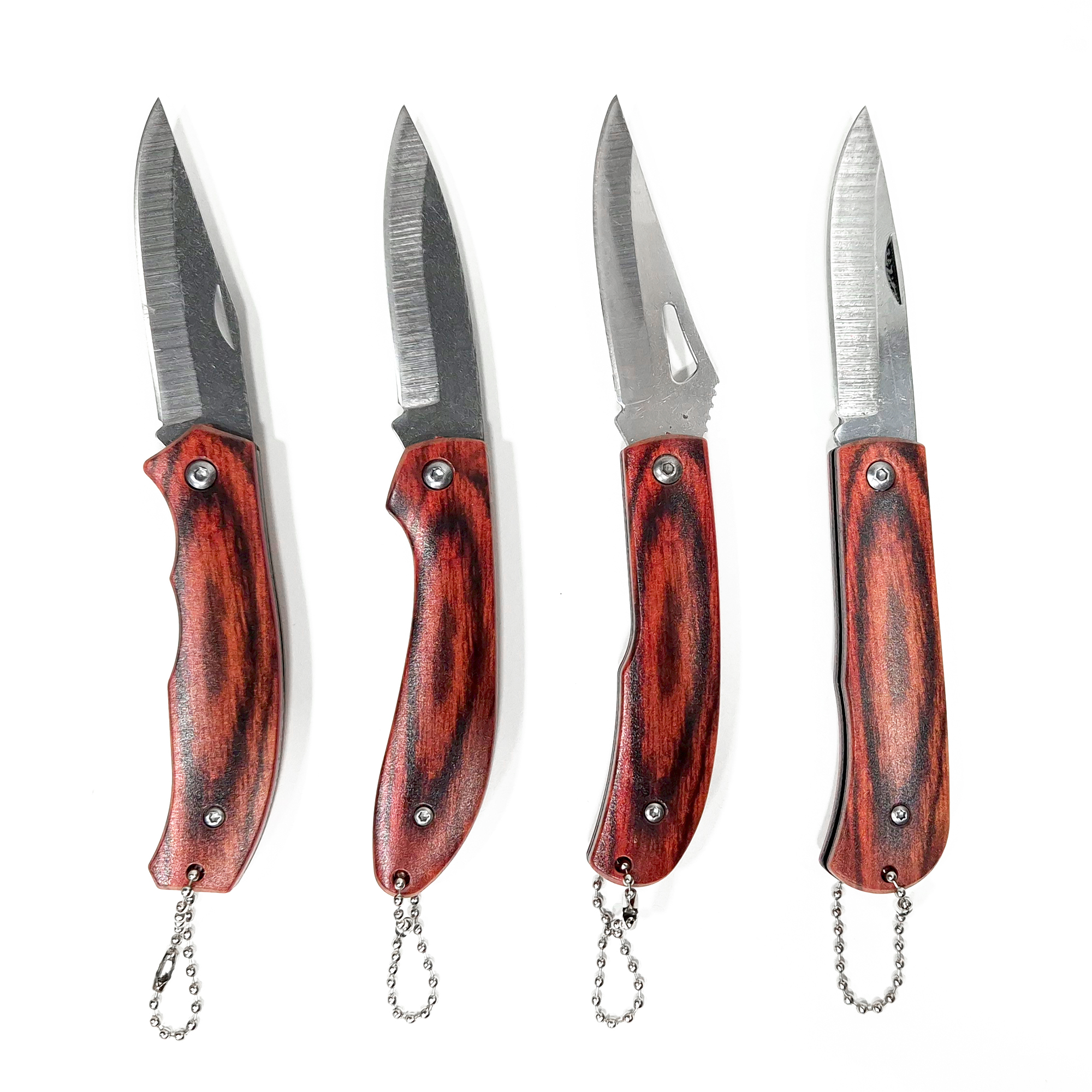 SET FORCE CUCHILLO NAVAJAS BOLSILLO PLEGABLE MADERA ACERO INOXIDABLE Y MADERA - 1