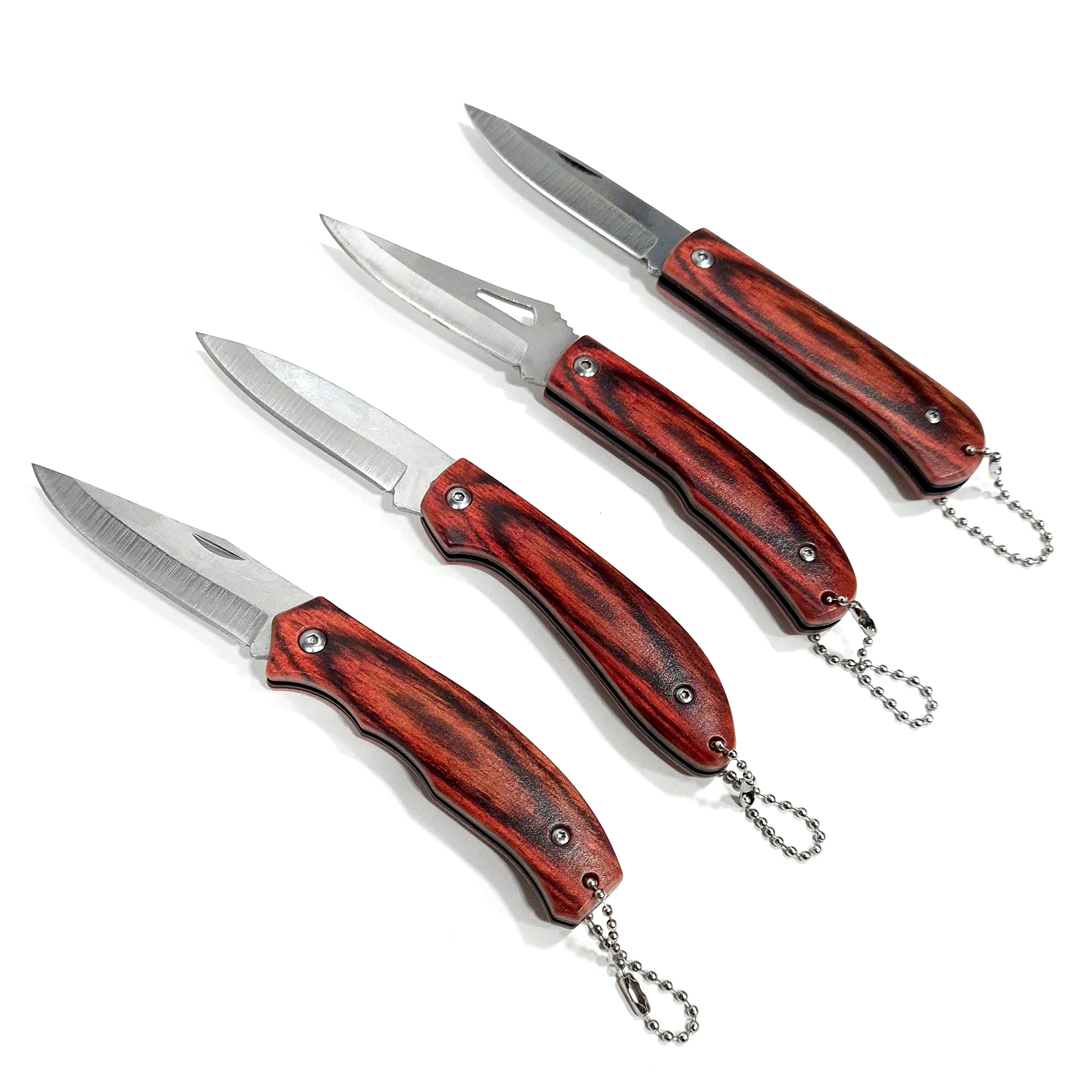 SET FORCE CUCHILLO NAVAJAS BOLSILLO PLEGABLE MADERA ACERO INOXIDABLE Y MADERA - 3