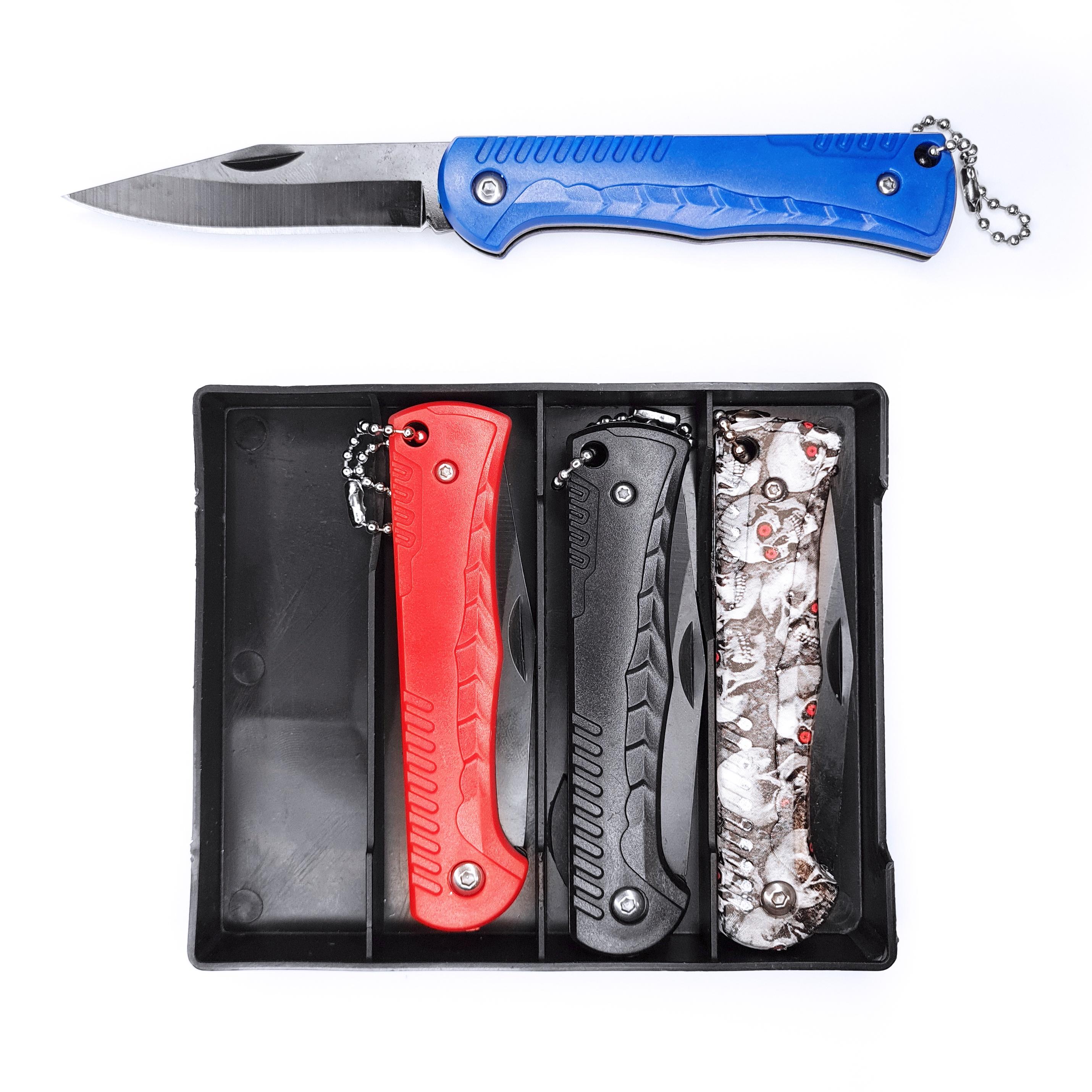 SET FORCE CUCHILLO NAVAJAS BOLSILLO PLEGABLE COLORES ACERO INOXIDABLE - 2