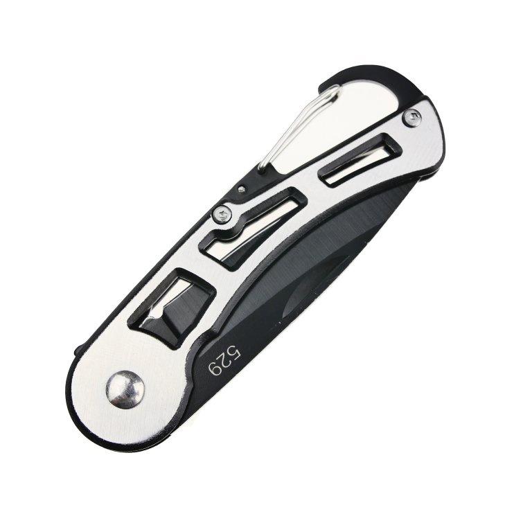 CUCHILLO FORCE SUPERVIVENCIA TÁCTICO MILITAR CON MOSQUETON ACERO INOXIDABLE - 2