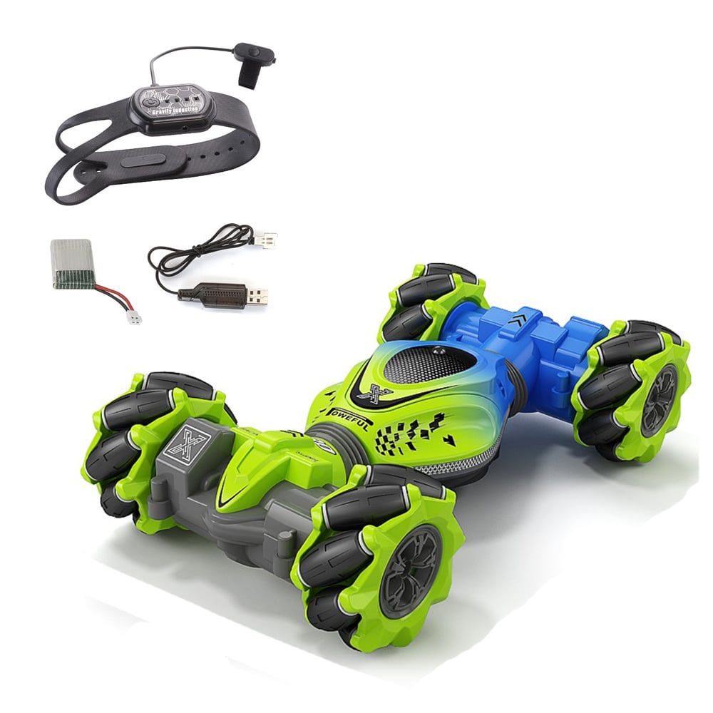 AUTO LOCO VERDE 4X4 TRUCOS PRO CON CONTROL 2.4G - 1