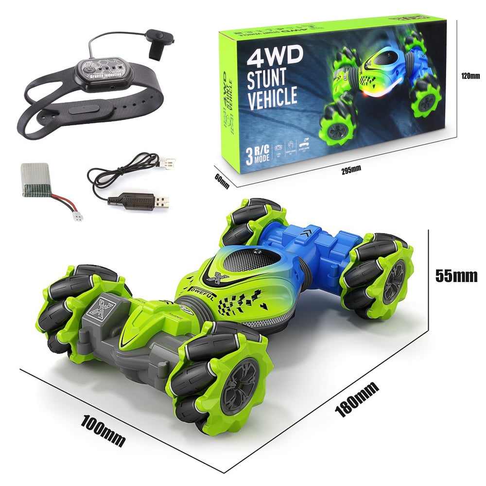 AUTO LOCO VERDE 4X4 TRUCOS PRO CON CONTROL 2.4G - 2