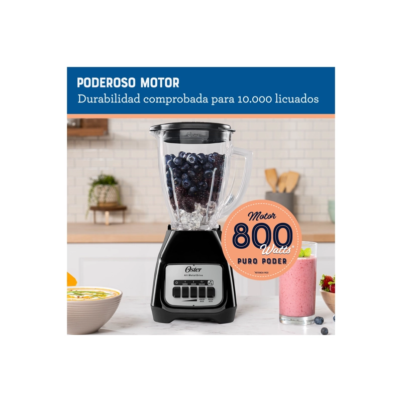 LICUADORA OSTER NEGRA TECLAS 550W 2 VEL BLSTKAG-BPB - 5