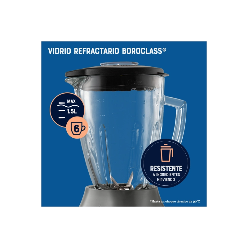LICUADORA OSTER GRIS TECLAS 800W 6 VEL  BLSTPEG-GPB - 6