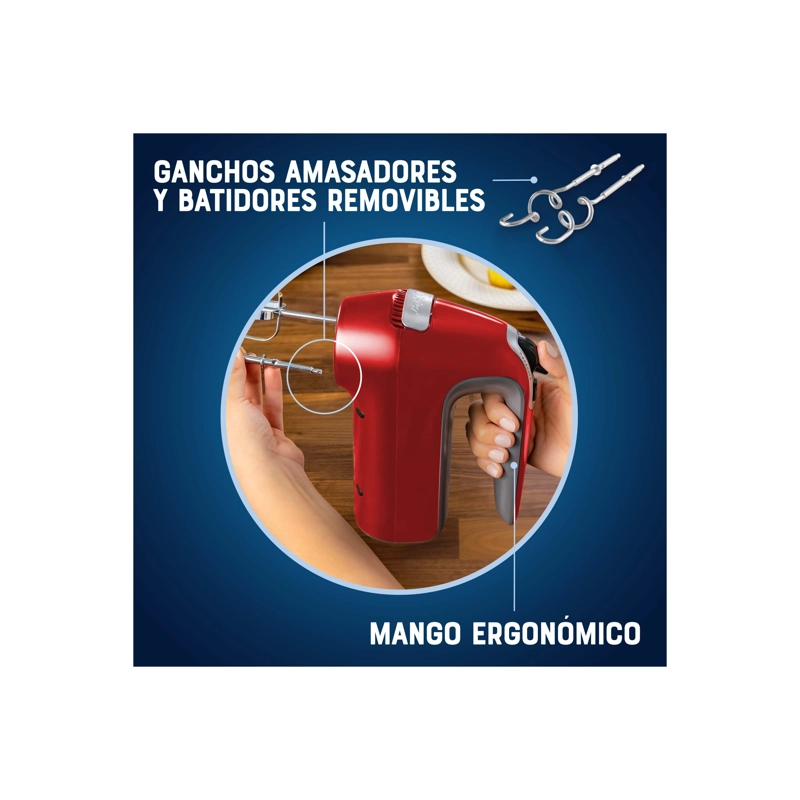 BATIDORA MANUAL OSTER ROJA 7 VEL 360R - 4