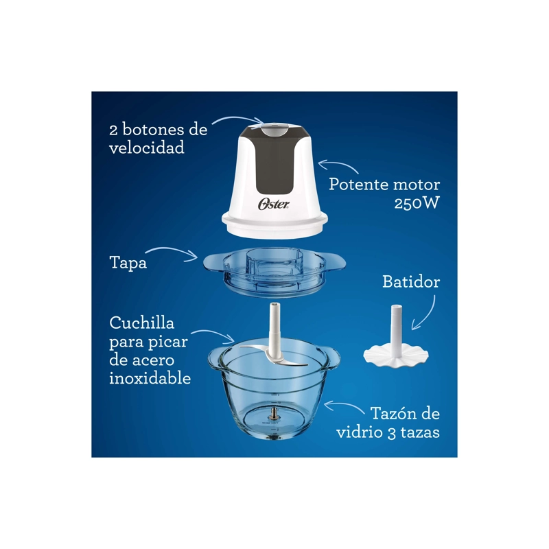 PICADORA OSTER 250W 2 VEL FPSTFP3340 - 7
