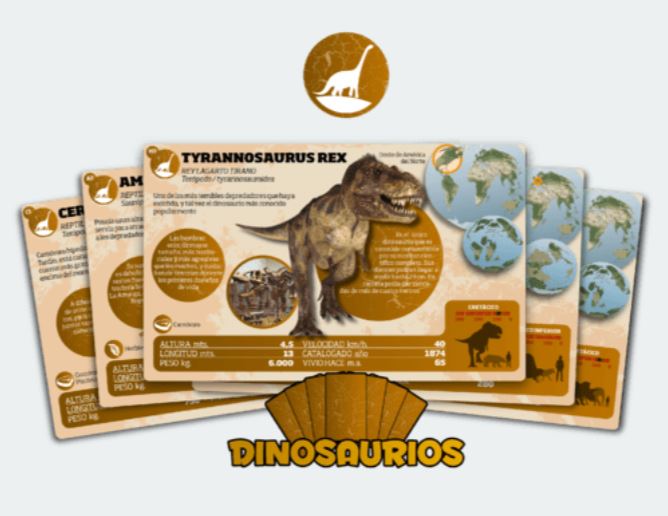 DINOSAURIOS ( JUEGO ENCICLOPEDICO 32 LAMINAS TAMAÑO TABS) - 1