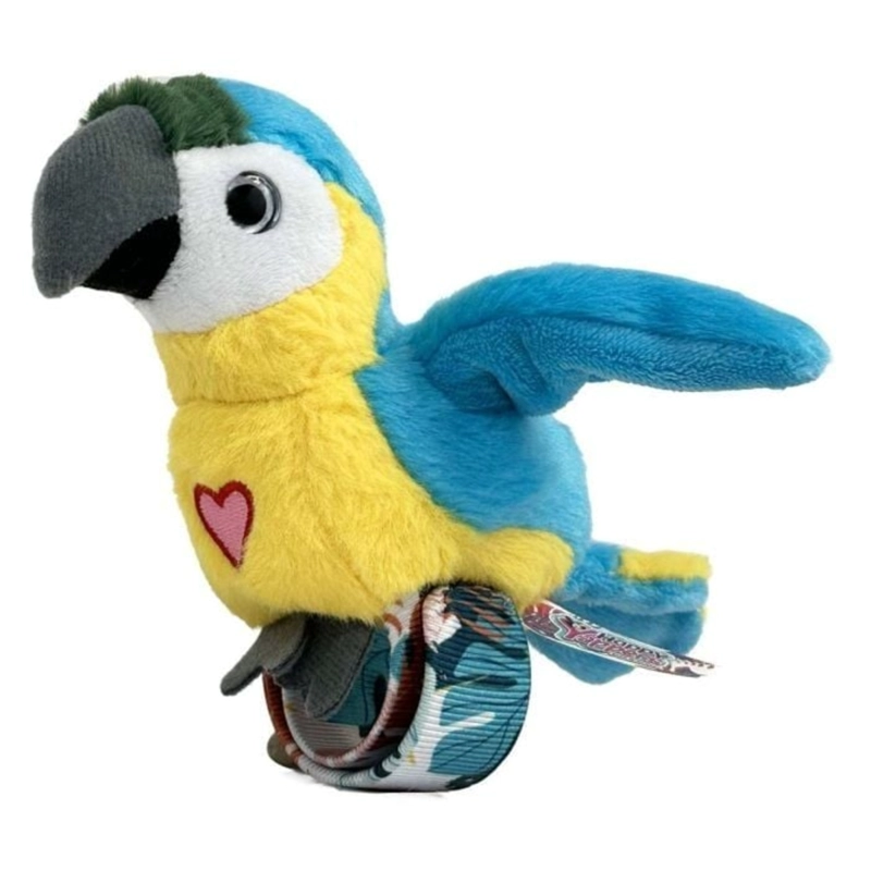 PELUCHE REPITE CANTA ALETEA HAPPY YAPPERS LORO AZUL - 1