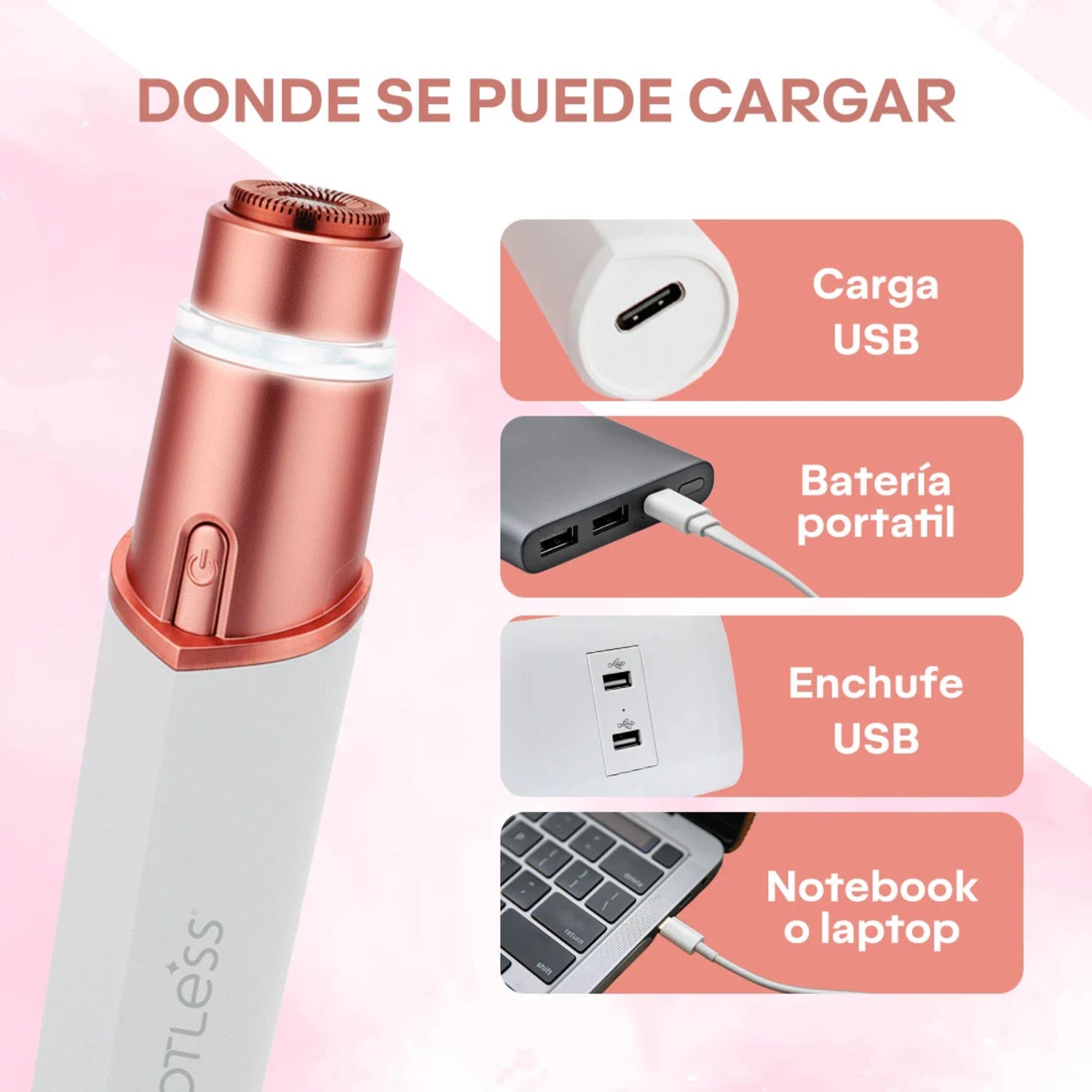 DEPILADORA DE VELLO FACIAL 2 EN 1 SPOTLESS - 8