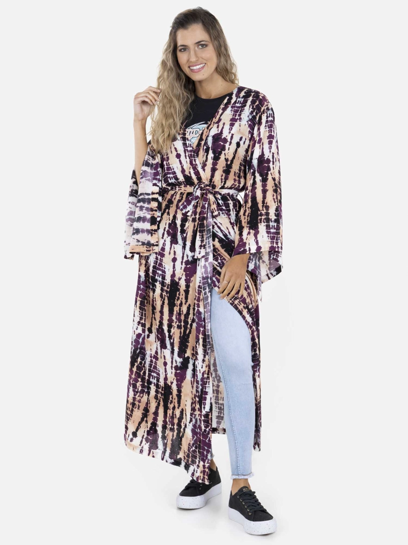 BLUSA WATERFALL KIMONO MUJER MULTICOLOR MAUI AND SONS - 1
