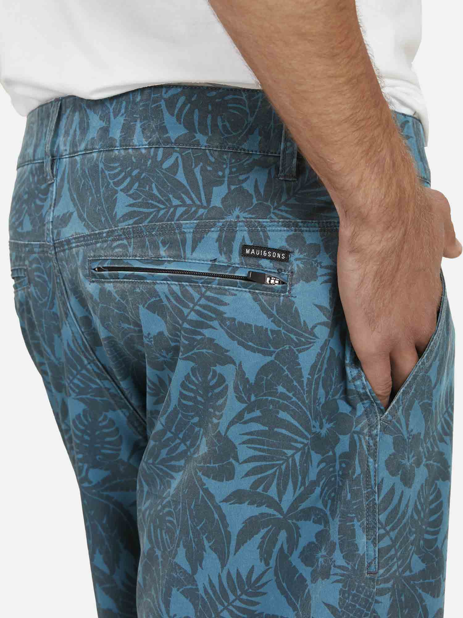 SHORT HOMBRE MAUI & SONS MULTICOLOR HIBRIDO CHINO FIT HIBISCUS - 2