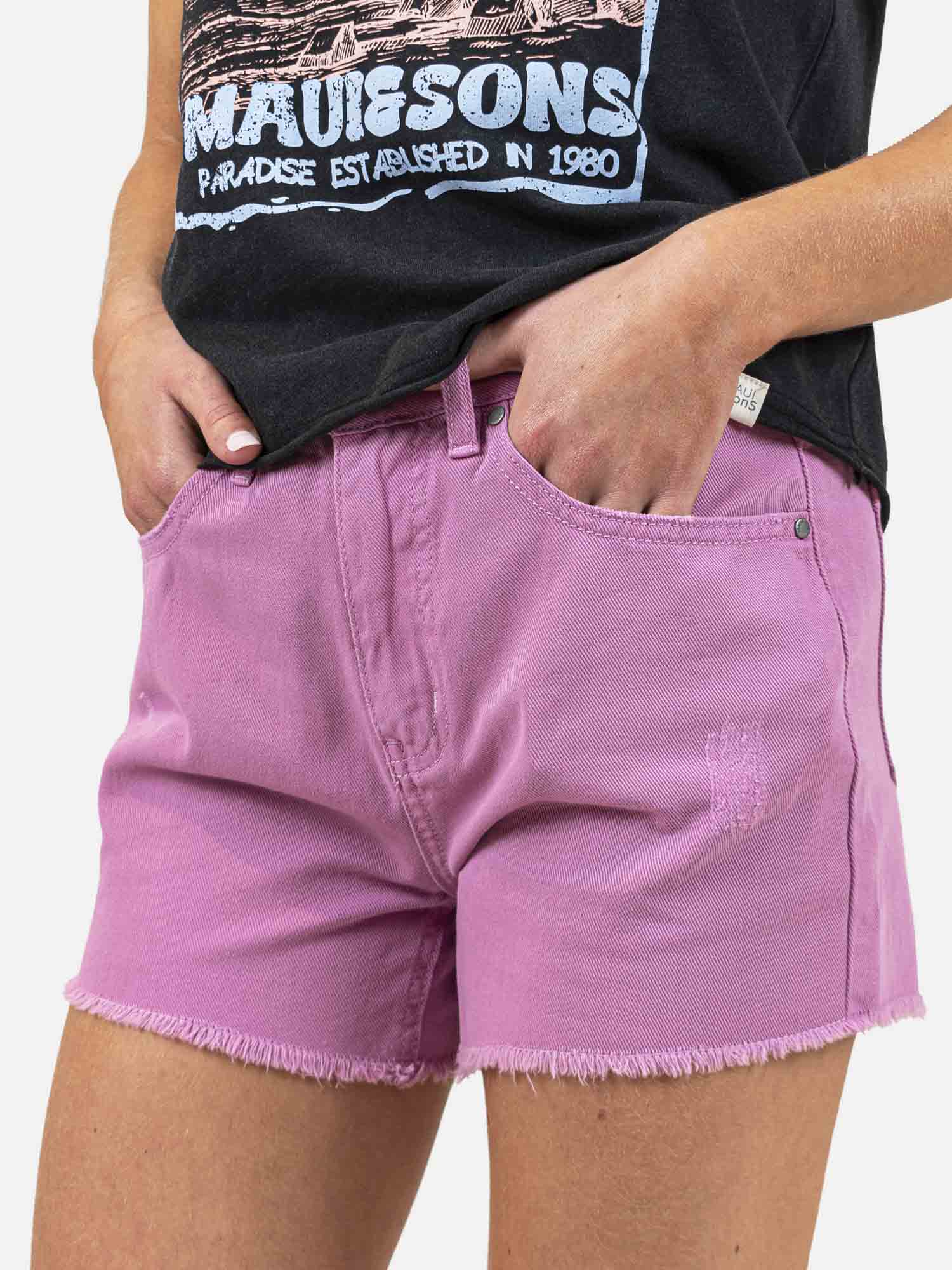 SHORT JEANS ALGODÓN MUJER MAUI & SONS ROSADO 5B1939-WV23 5B1939 - 3