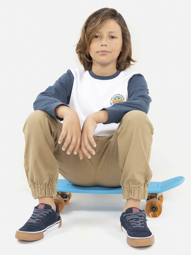 PANTALÓN ALGODÓN NIÑO MAUI & SONS CAFÉ JOGGER FIT 5N1124-KI23 - 2