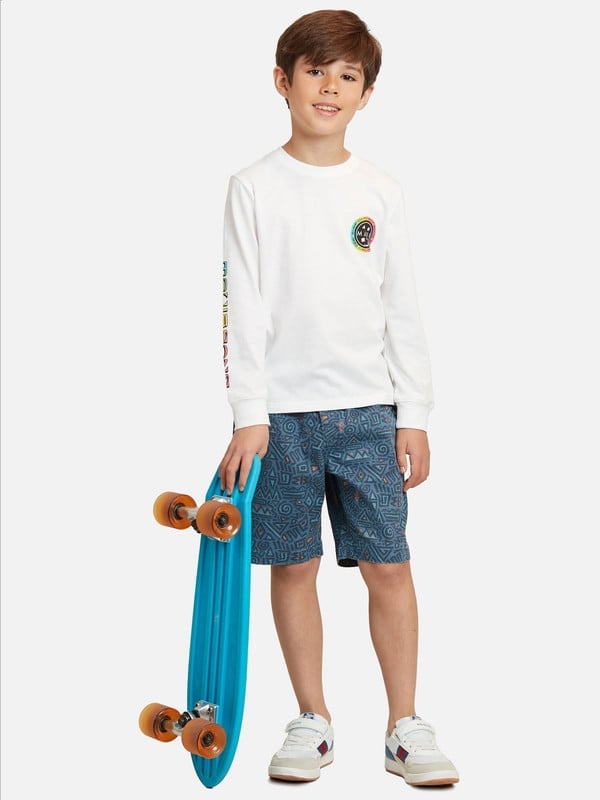 BERMUDA REGULAR FIT NIÑO MAUI & SONS MULTICOLOR 5B1006-KV JOGGER TRIBAL BLUE KIDS - 4