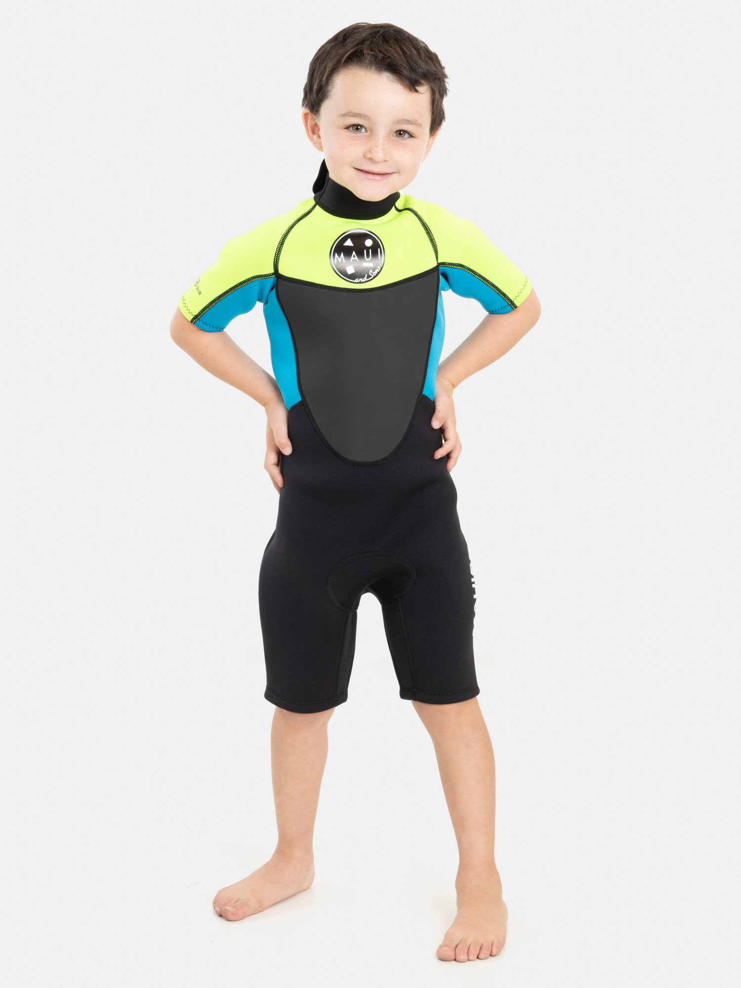 TRAJE AGUA LYRA AMARILLO INFANTIL NIÑO MAUI AND SONS - 4