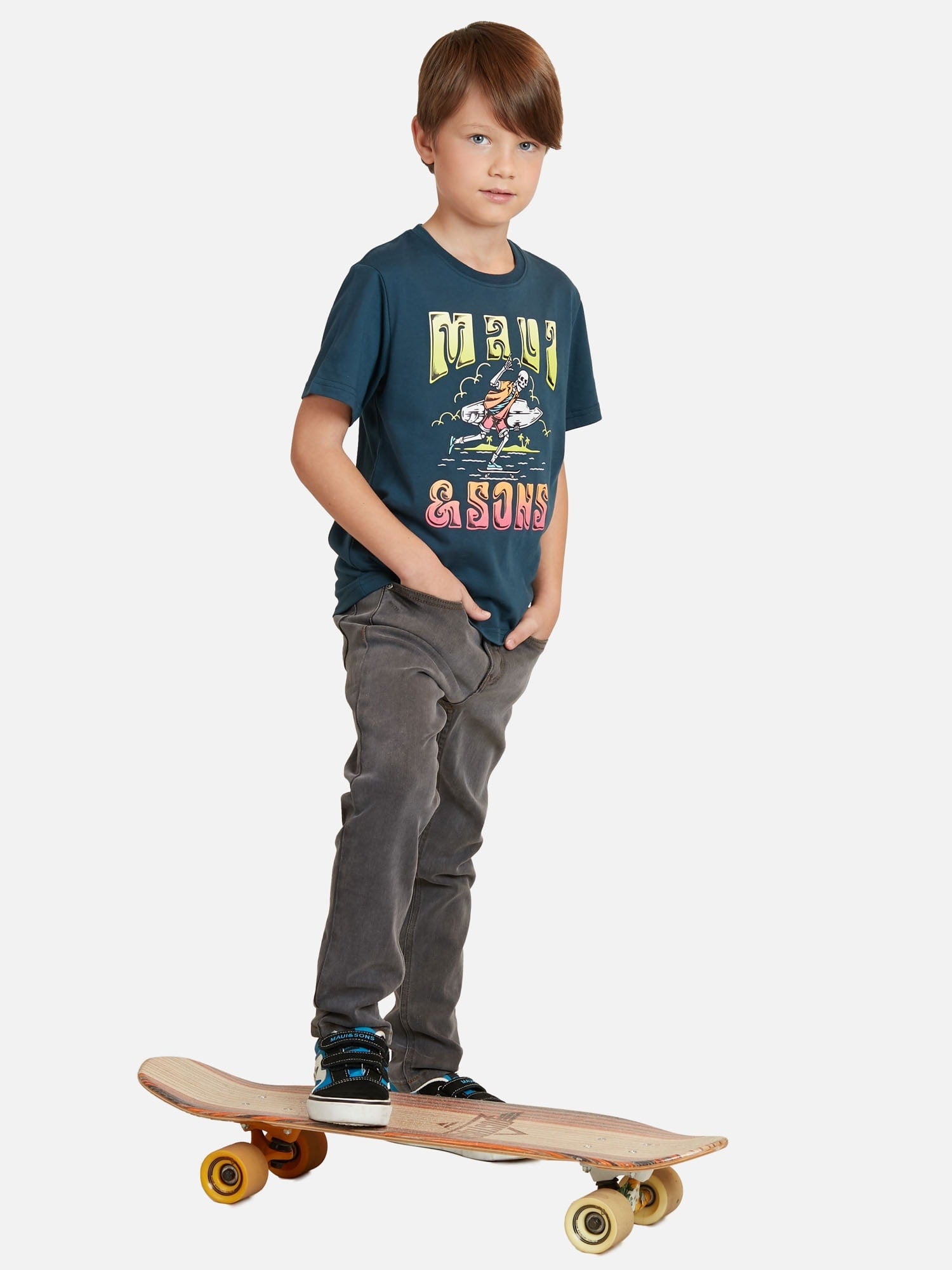 PANTALON PILOT NIÑO GRIS MAUI AND SONS - 4