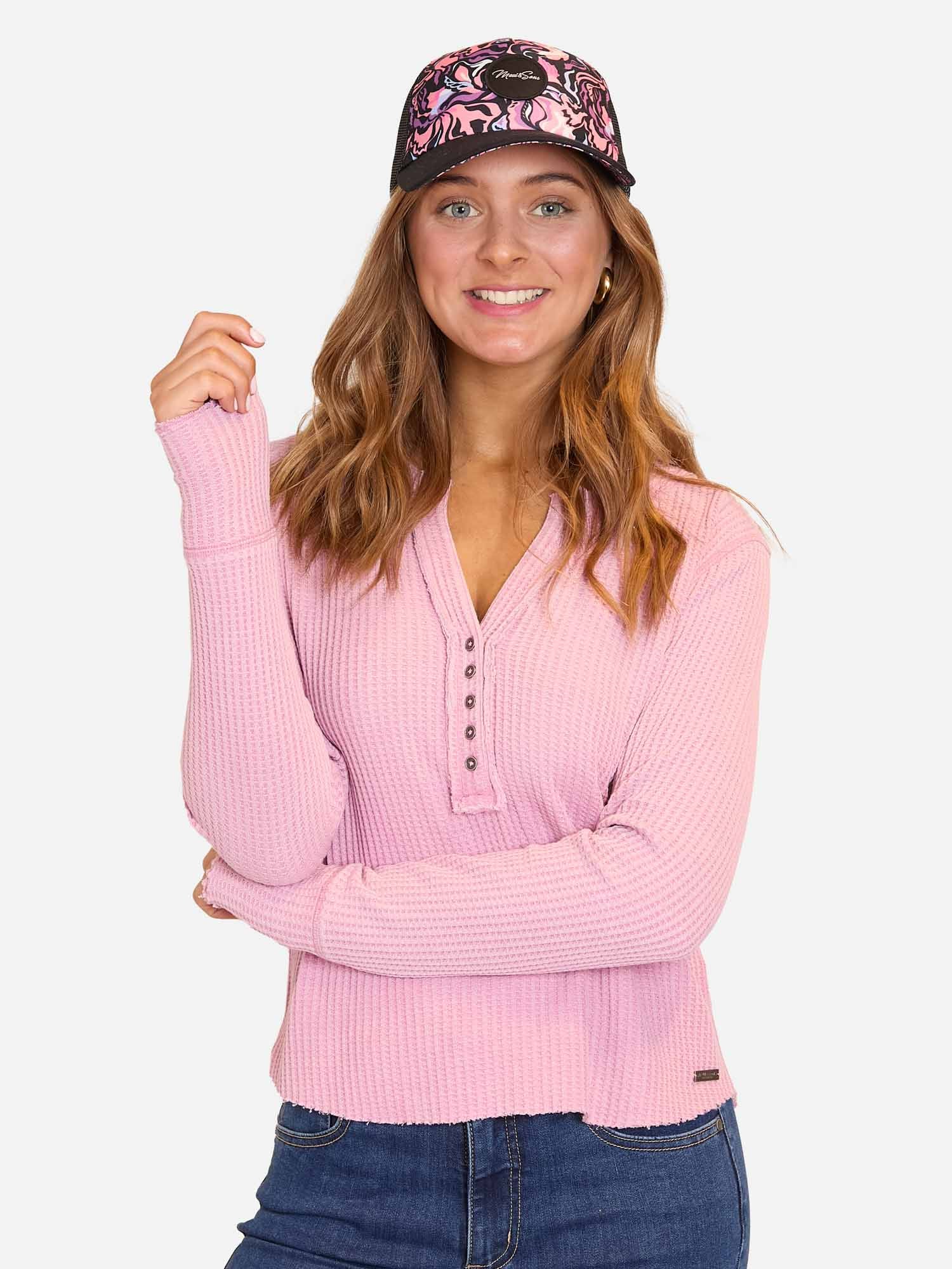 POLERON BONDED WCKY CREW NECK ROSADO MUJER MAUI AND SONS - 1