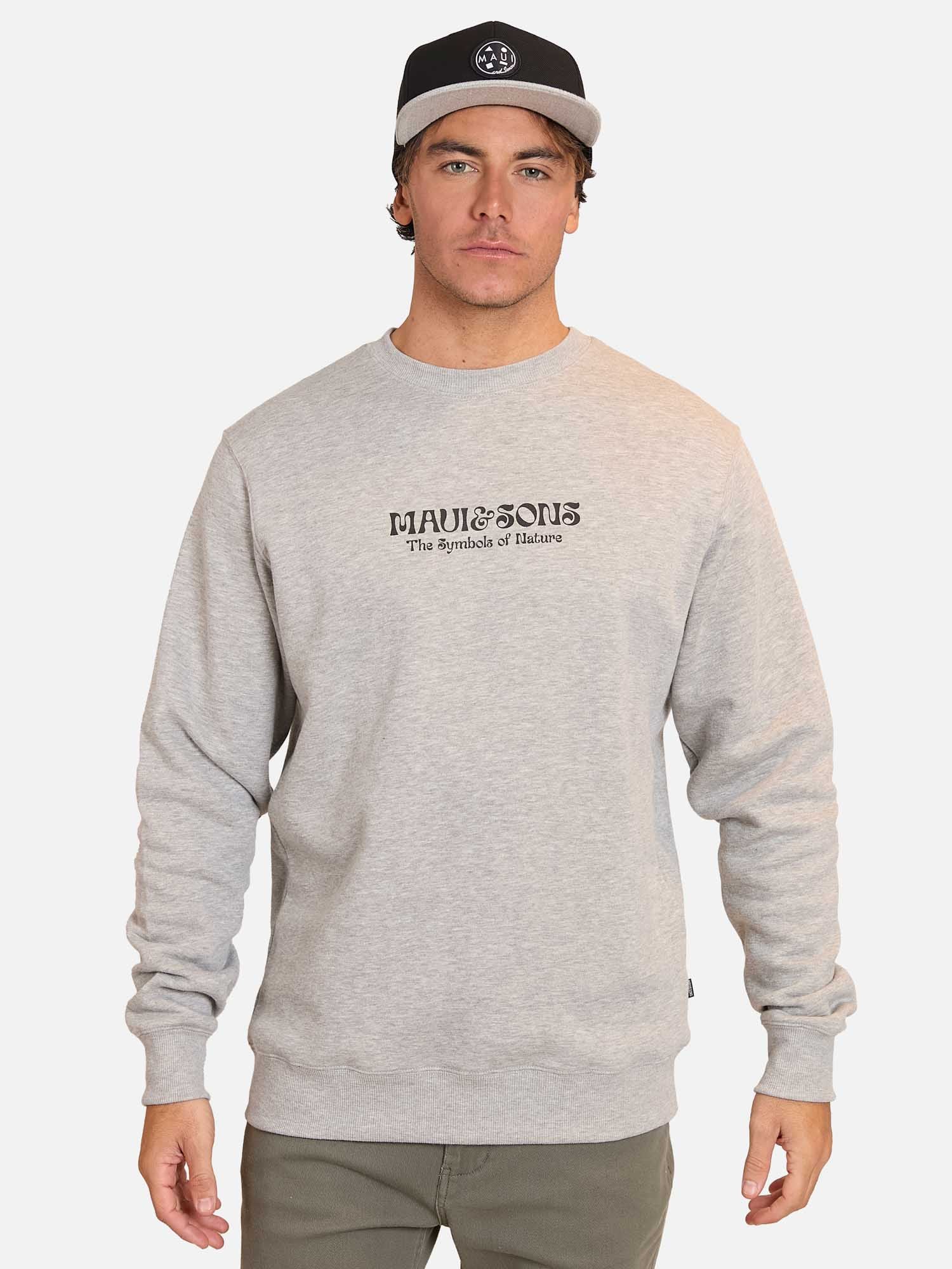 POLERON CR ROUND COLLAR GRIS HOMBRE MAUI AND SONS - 1