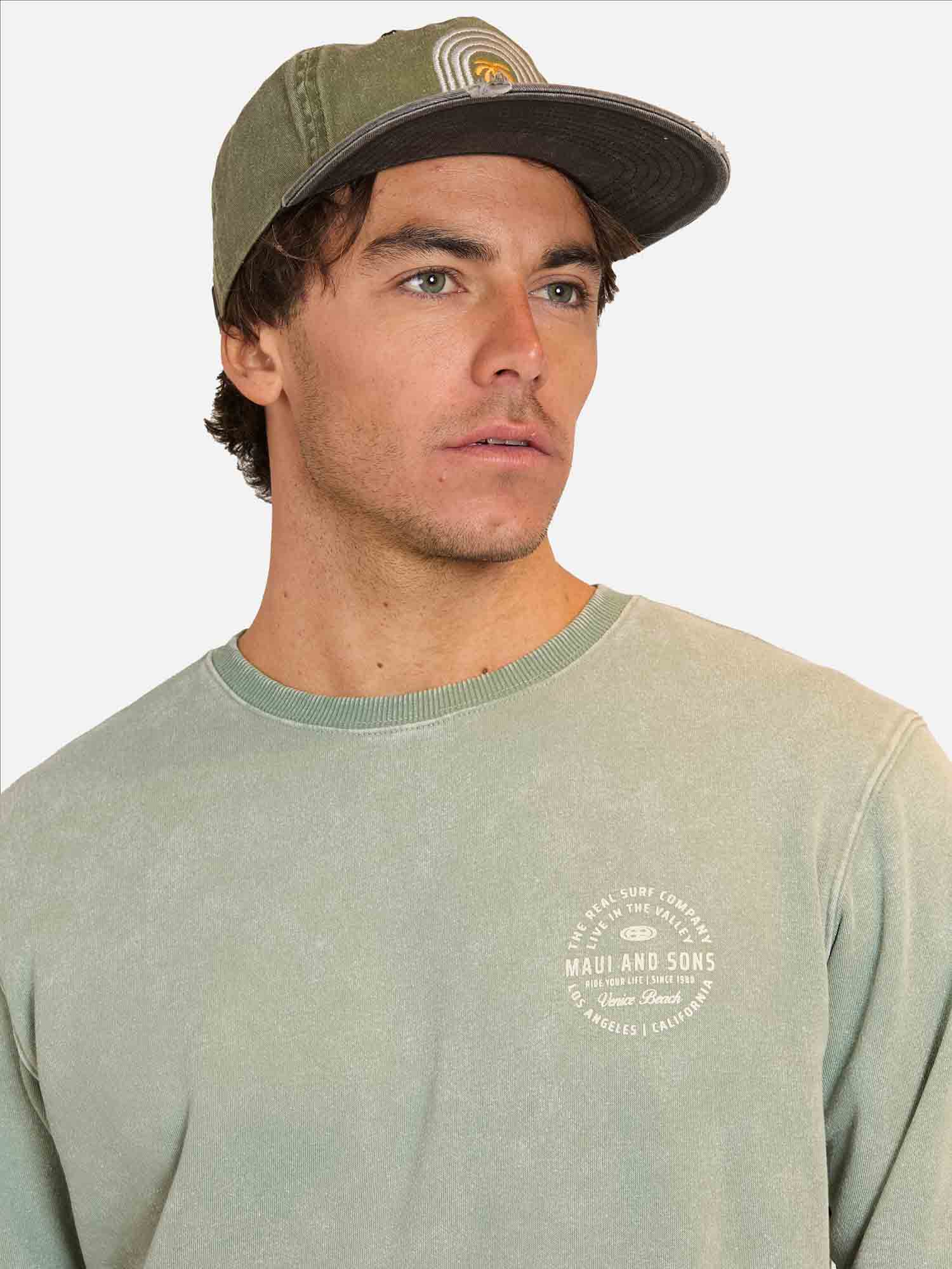 POLERON CR LOGAN VERDE HOMBRE MAUI AND SONS - 4