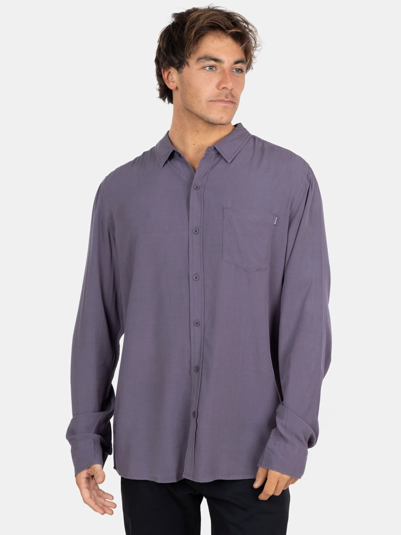CAMISA ML SUNSET SHORE MORADO HOMBRE MAUI AND SONS - 1
