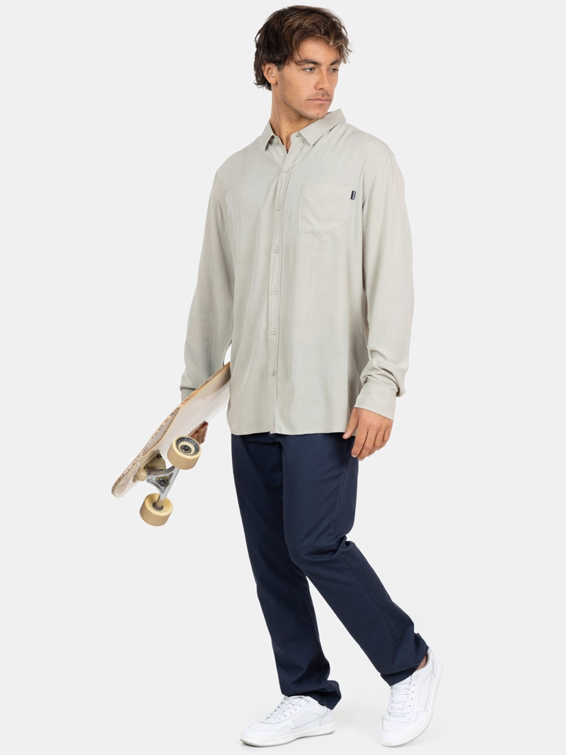 CAMISA ML SUNSET SHORE KHAKI HOMBRE MAUI AND SONS - 3