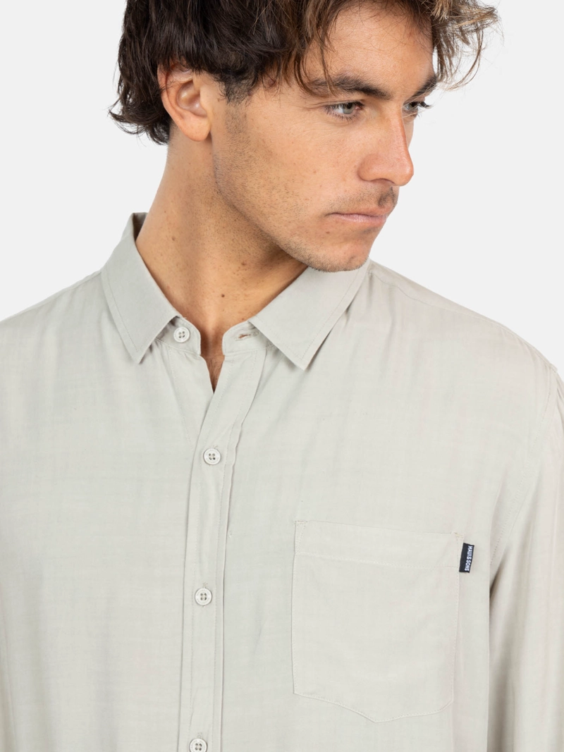 CAMISA ML SUNSET SHORE KHAKI HOMBRE MAUI AND SONS - 4
