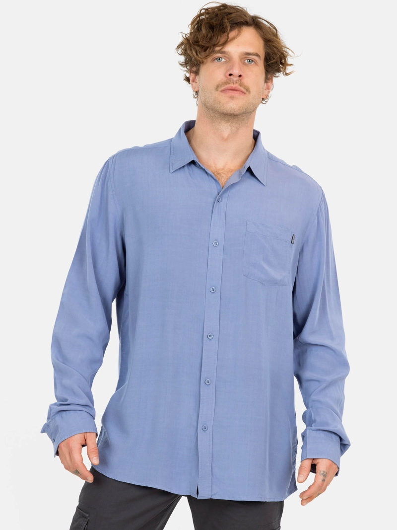 CAMISA ML SUNSET SHORE AZUL HOMBRE MAUI AND SONS - 1