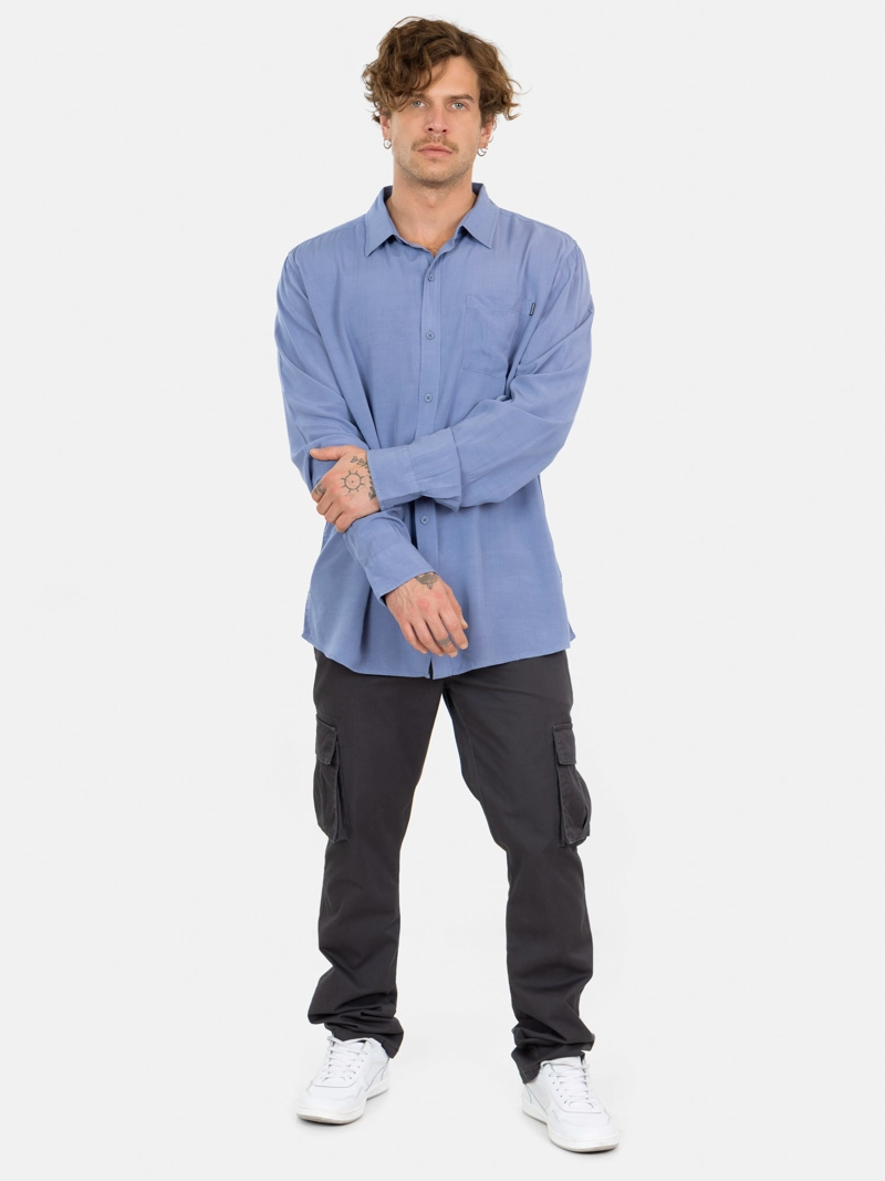 CAMISA ML SUNSET SHORE AZUL HOMBRE MAUI AND SONS - 2